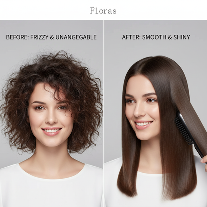 Electric LCD Usb Ceramic Heating Straight Hair Comb Wireless Portable Negative Ion Styling Tool Rechargeable Straightening Brush