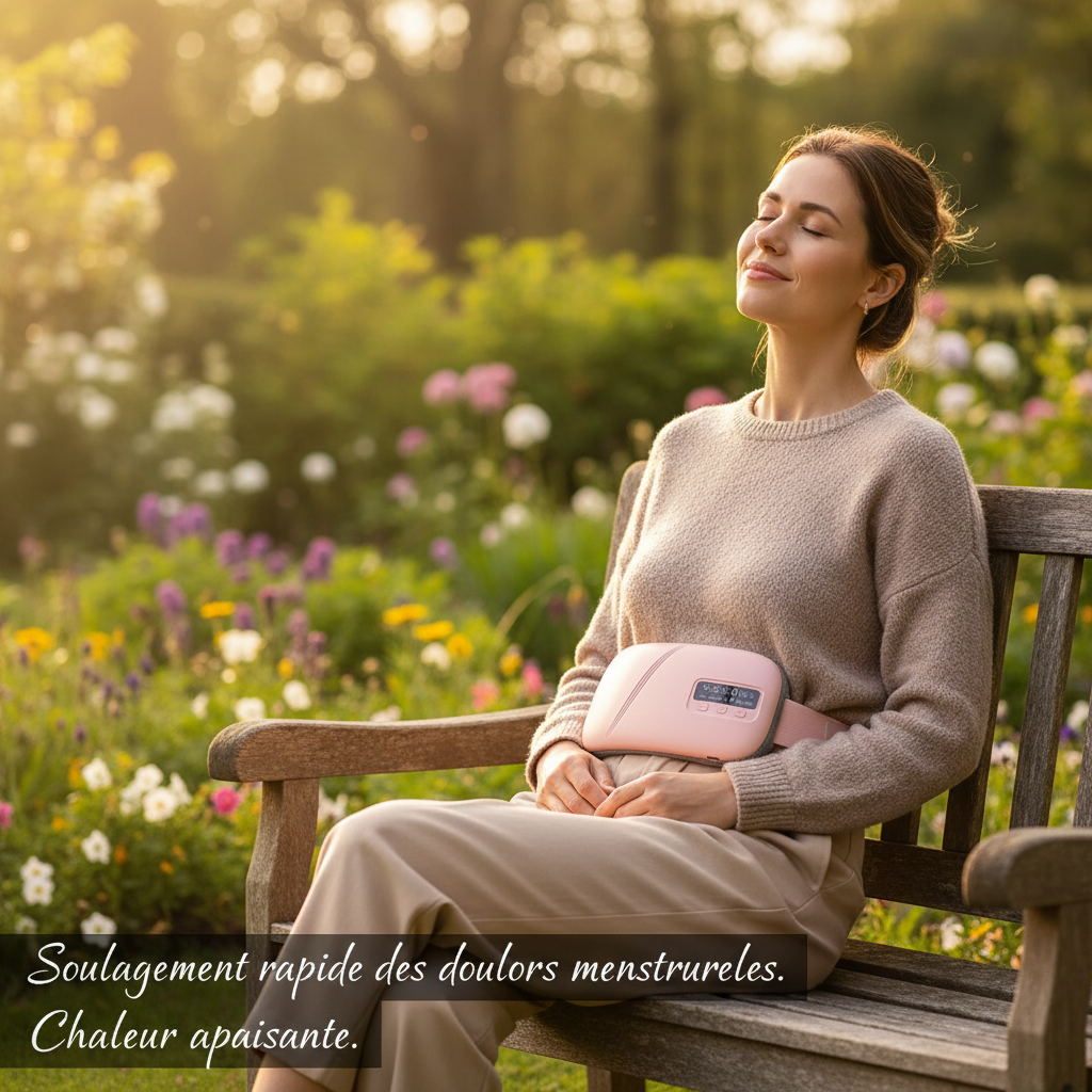 Women Menstrual Heating Pads Effective Hot Compress Period Relief Belt Rechargeable Heated Waist Massager Gifts for Female