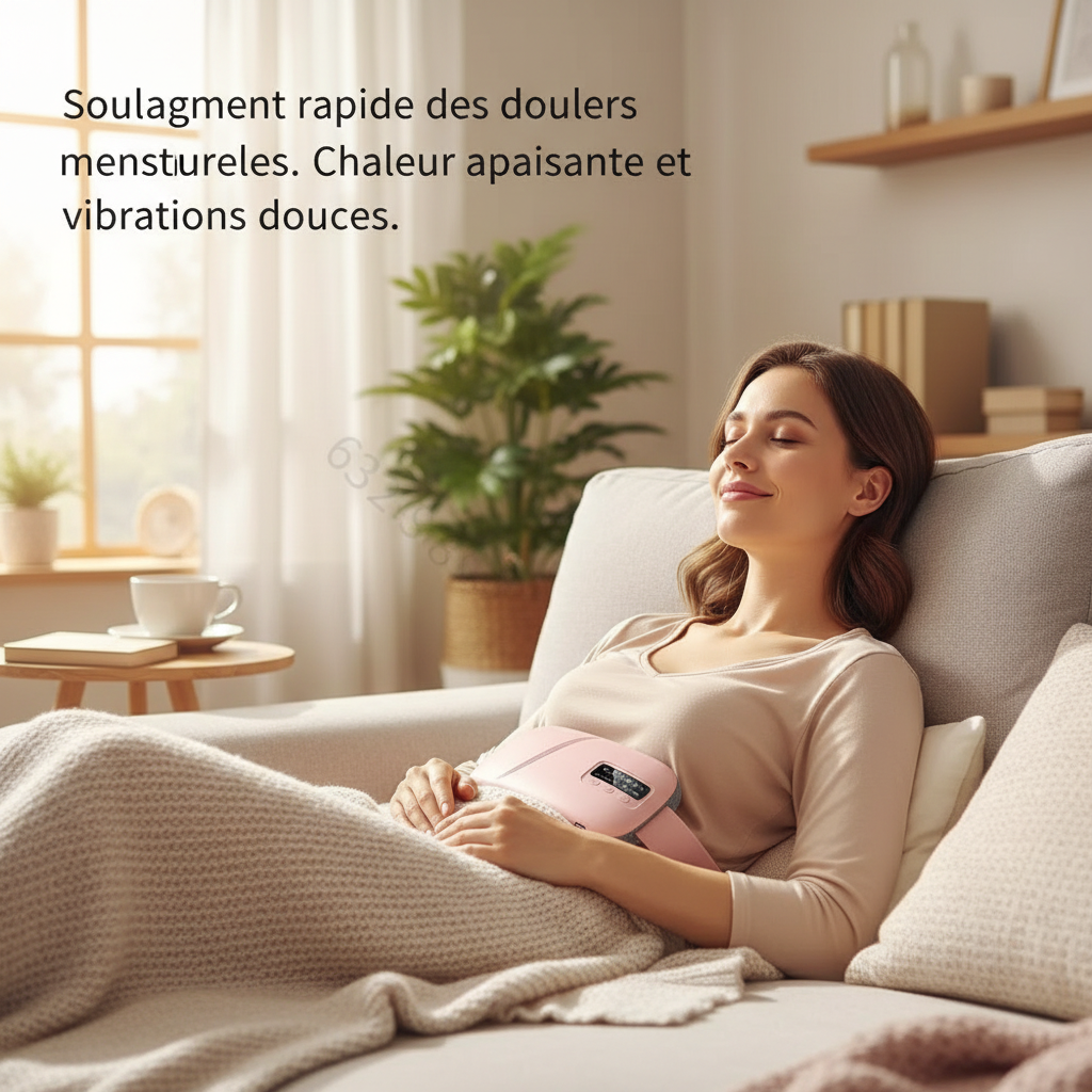 Women Menstrual Heating Pads Effective Hot Compress Period Relief Belt Rechargeable Heated Waist Massager Gifts for Female